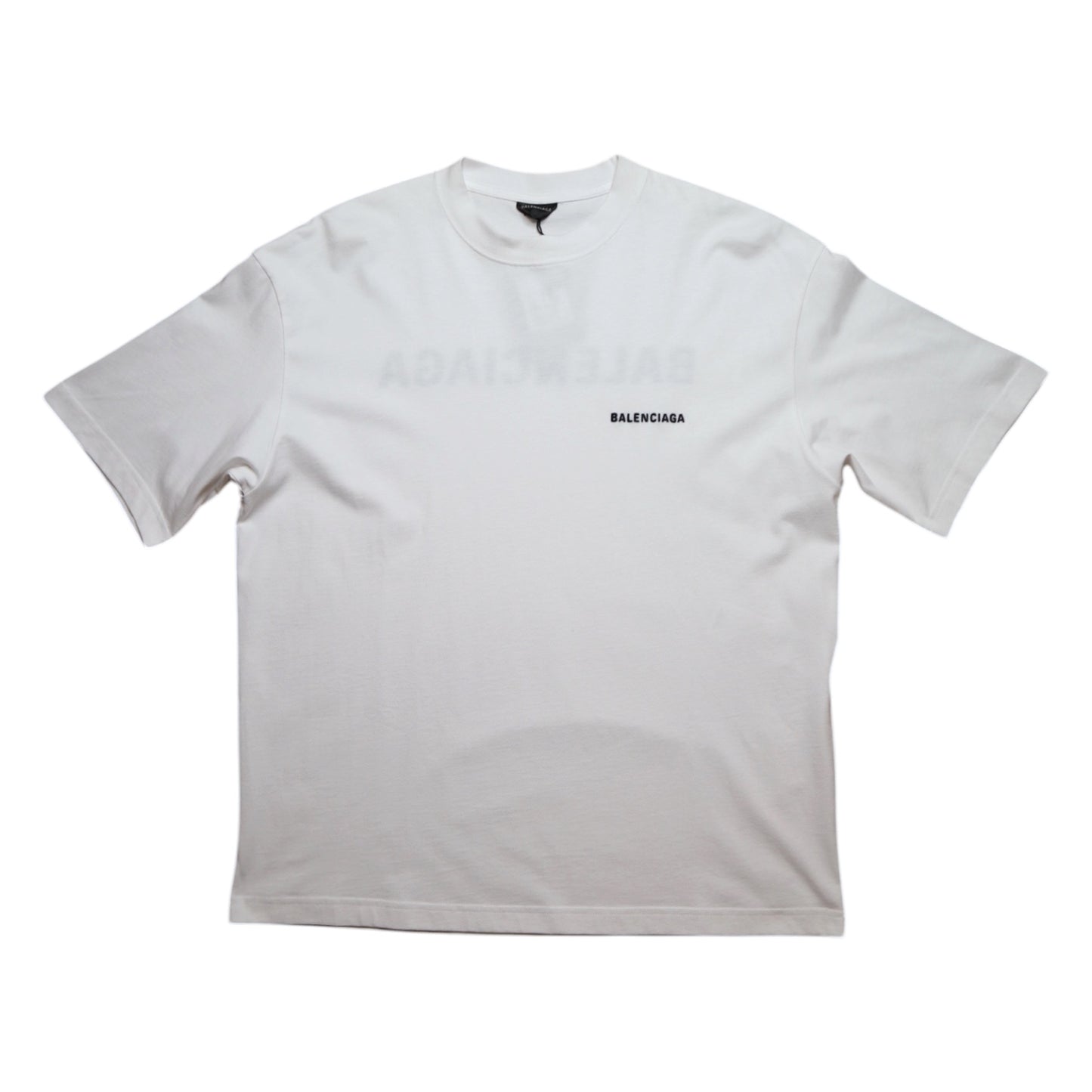 Balenciaga Double Sided Logo White Tee
