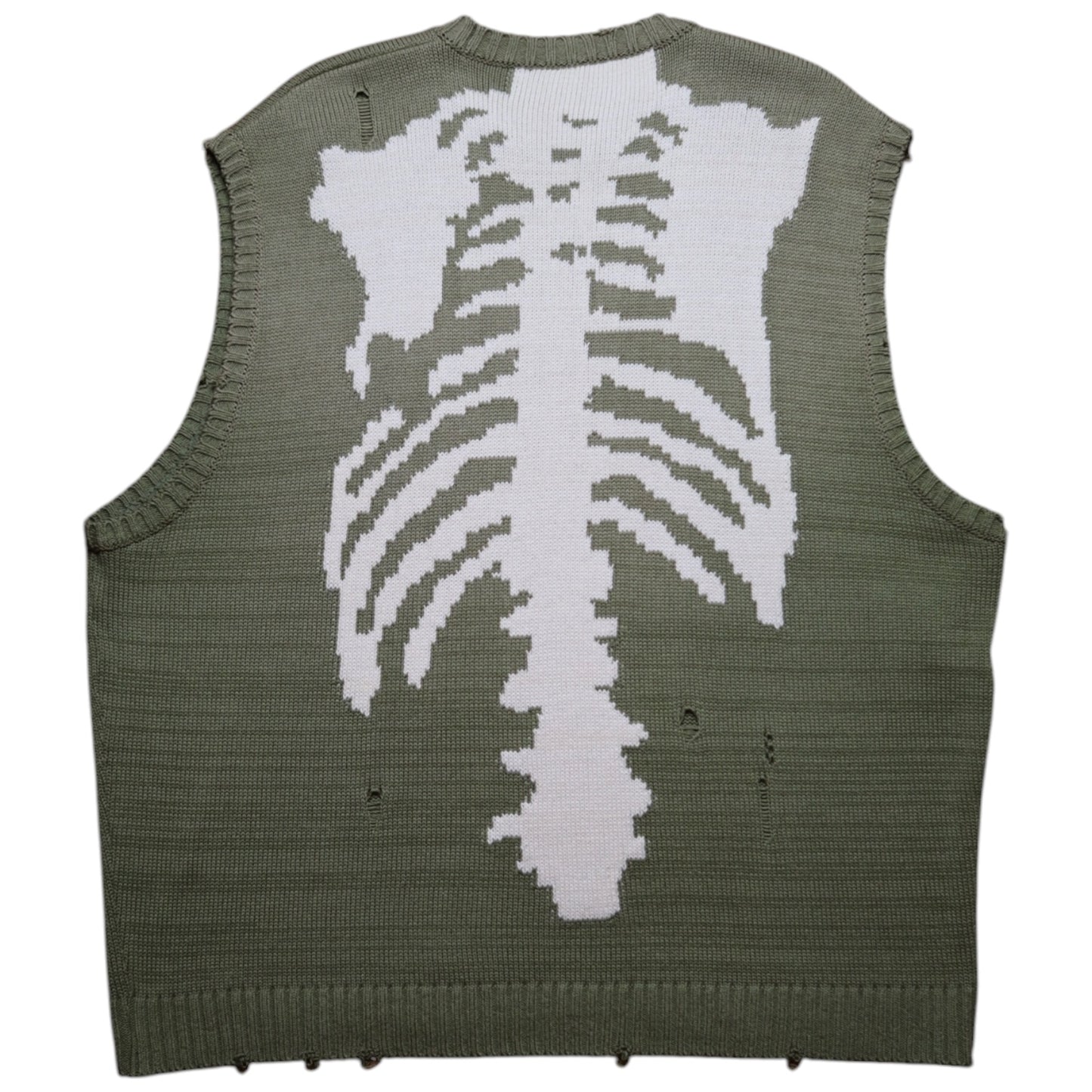 Kapital Olive Knit Bone Vest