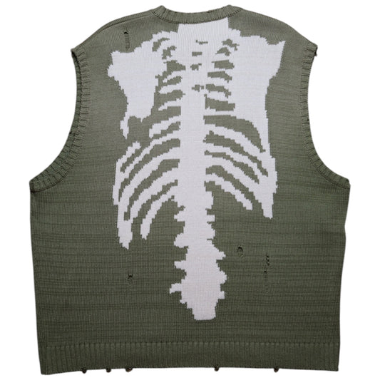 Kapital Olive Knit Bone Vest