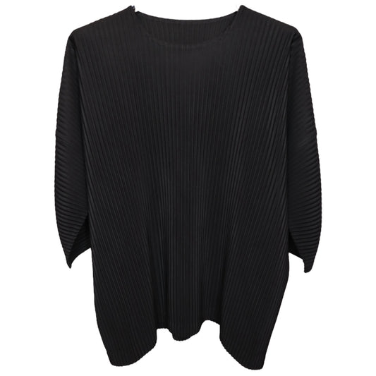 Issey Miyake Pleated Black Tee