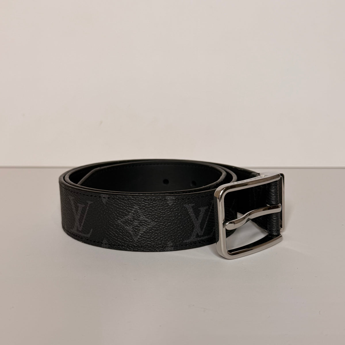 LV Leather Belt Black