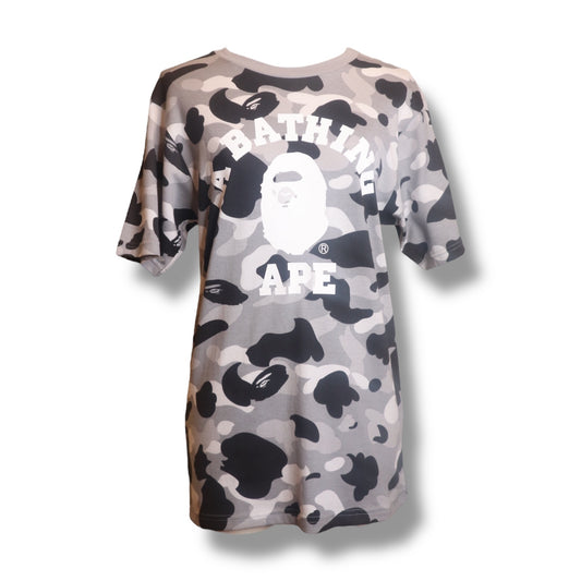 Bape Grey Camo College Tee