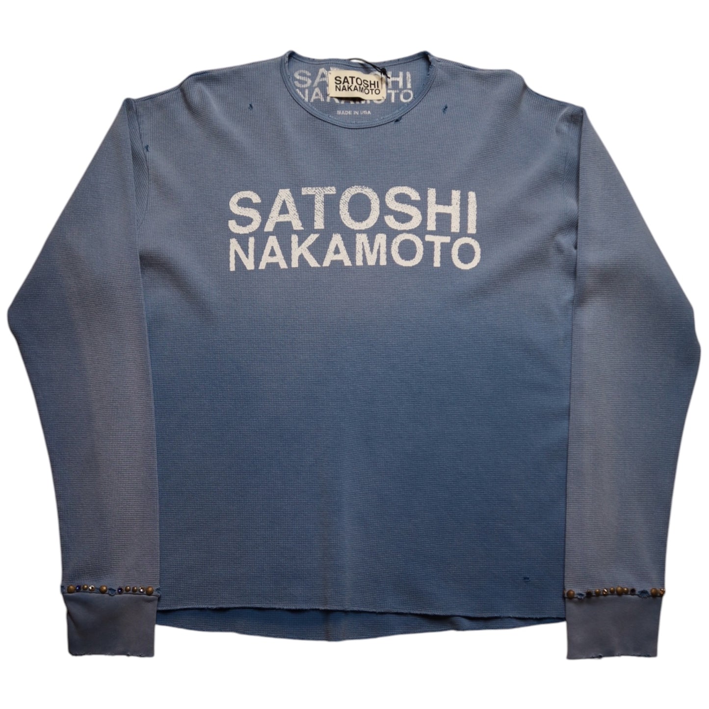 Satoshi Nakomoto Logo Thermal w/ Studs Blue