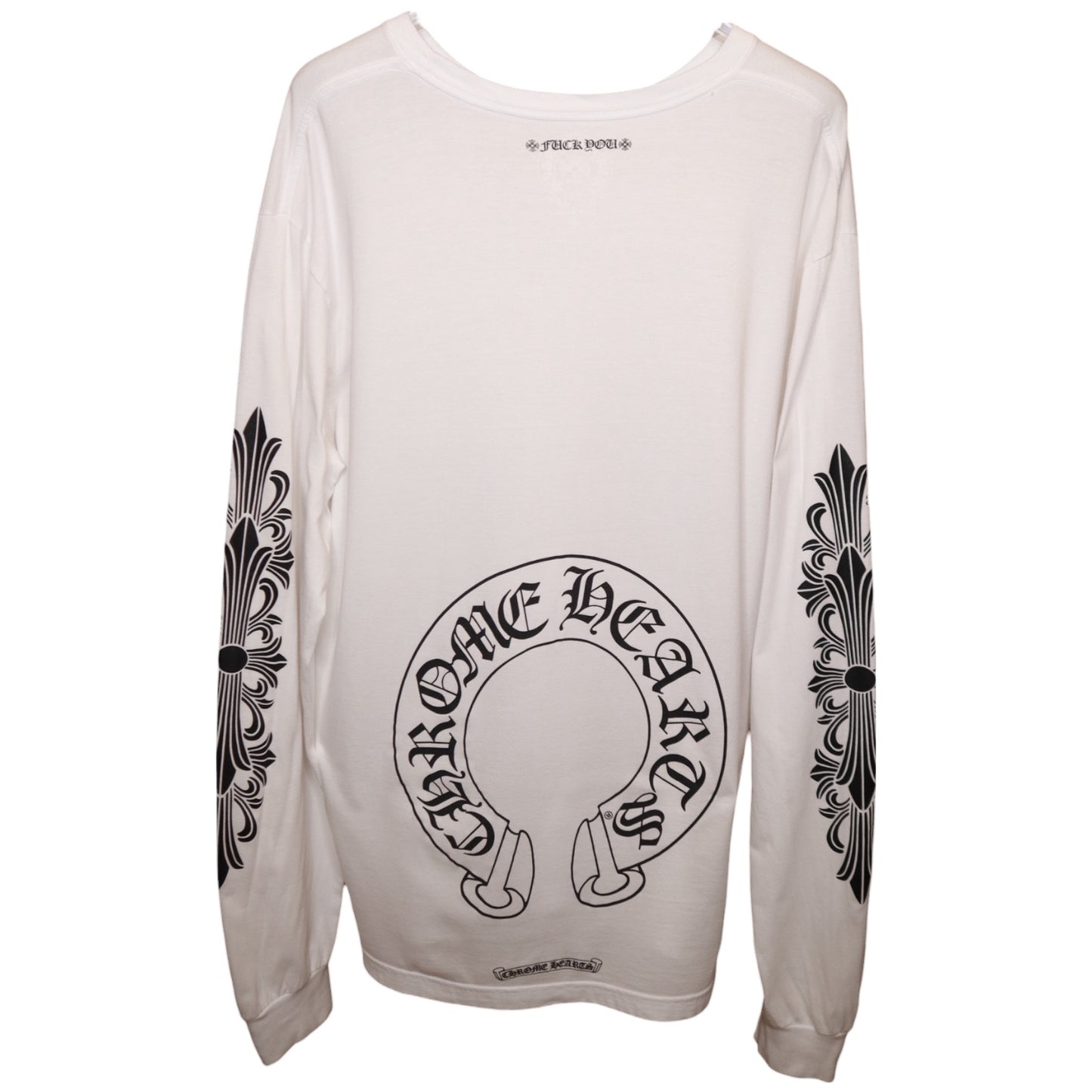 CH Horseshoe  White LS Tee