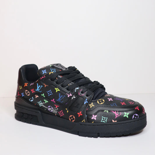 L V Murakami Black Trainer