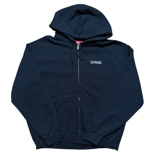 Supreme Blessed Applique Black Zip Up Hoodie
