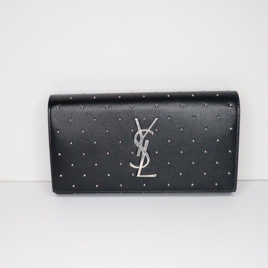 YSL Studded Leather Continental Wallet