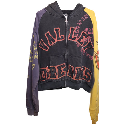 Vale Cut & Sew Zip Hoodie Black
