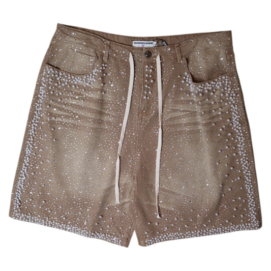 Vale Brown Rhinestone Shorts