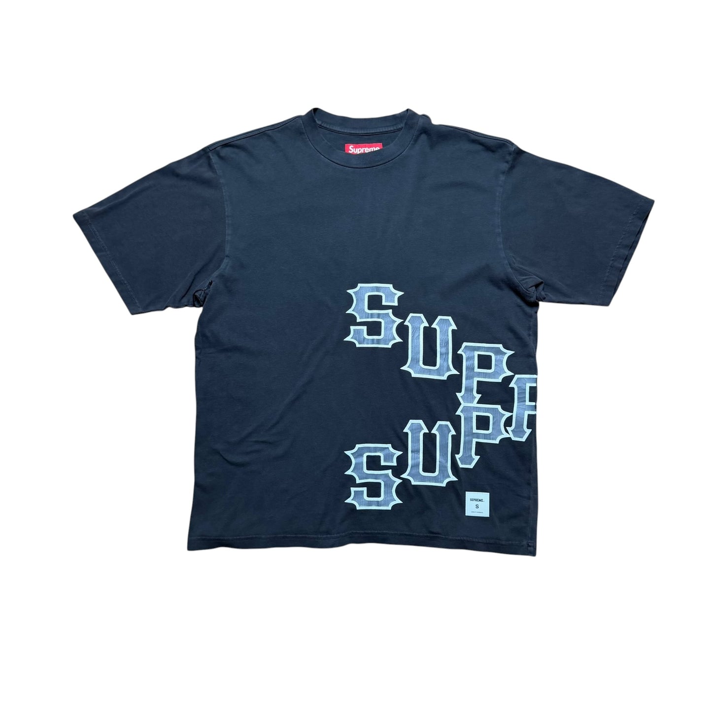 Supreme Cracked Logo Tee Black