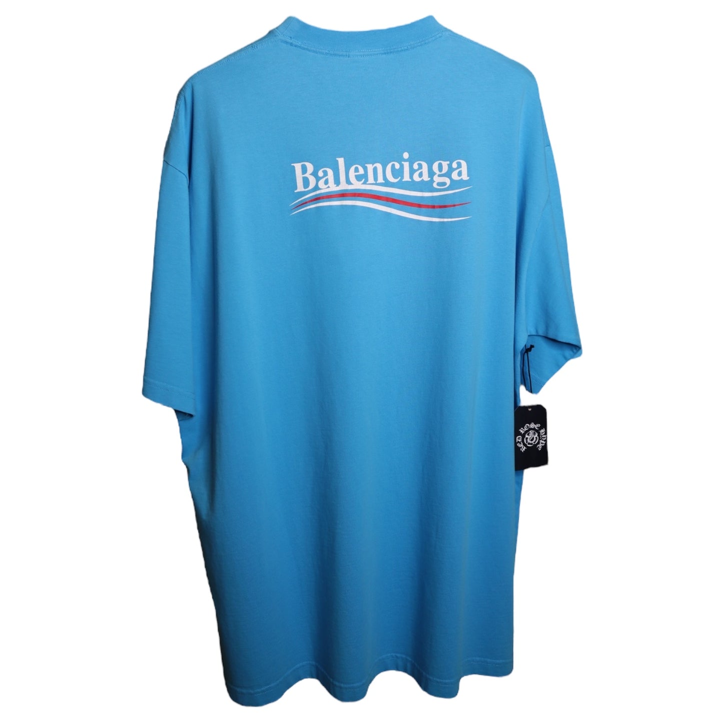 Balenciaga Blue Campaign Logo Tee