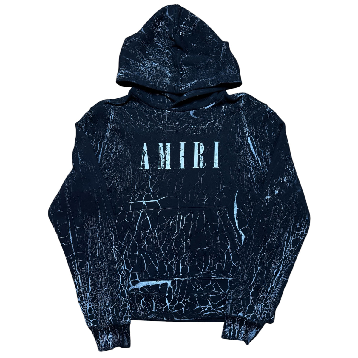 Amiri Cracked Dye Core Logo Black Hoodie