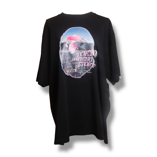 Bape Black Cityscape Ape Head Tee