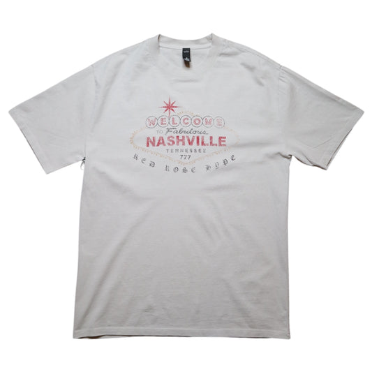 Red Rose 7th Year Anniversary Tee - Faded Bone