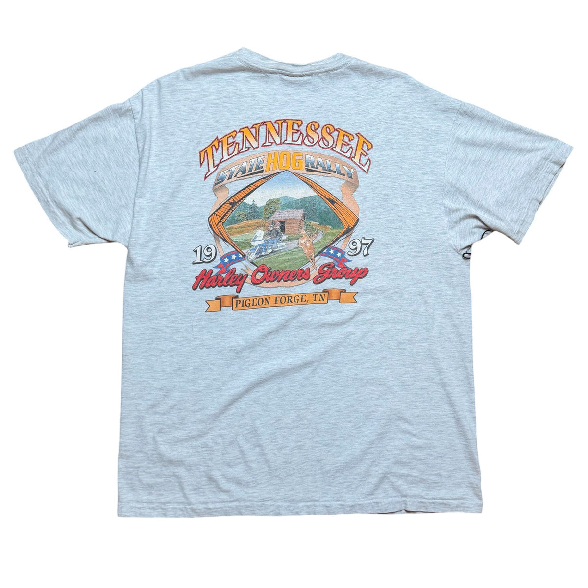 Vintage Harley Davidson State Hog Grey Tee