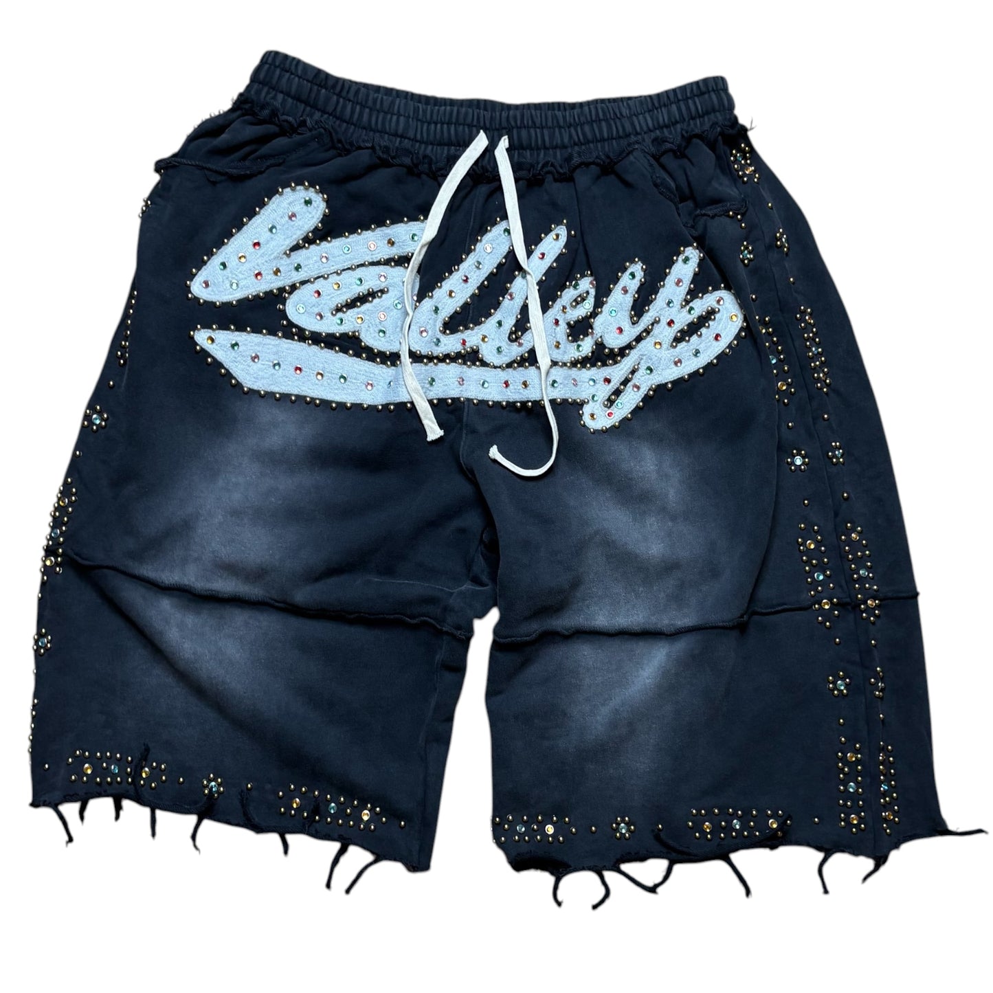 Vale Jeweled Sweat Shorts Black