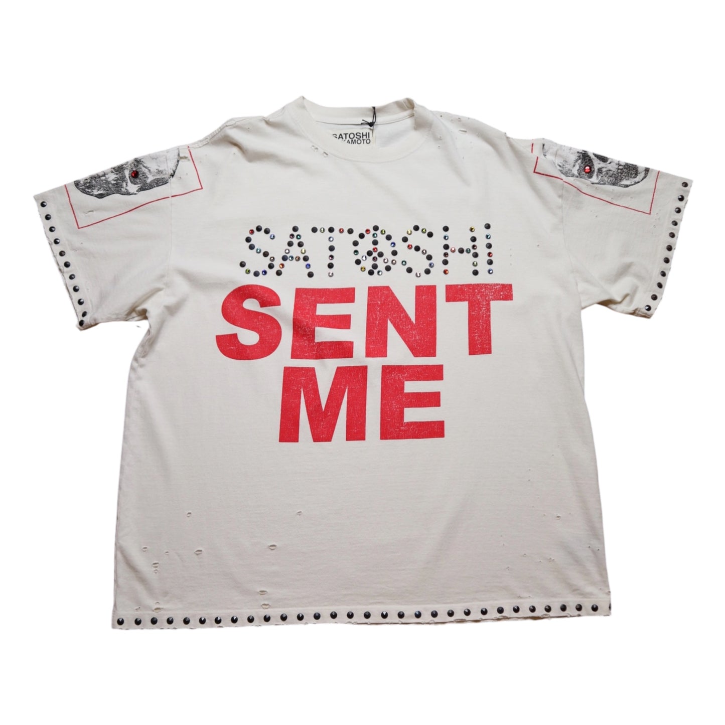 Satoshi Nakamoto 'Satoshi Sent Me' Tee White
