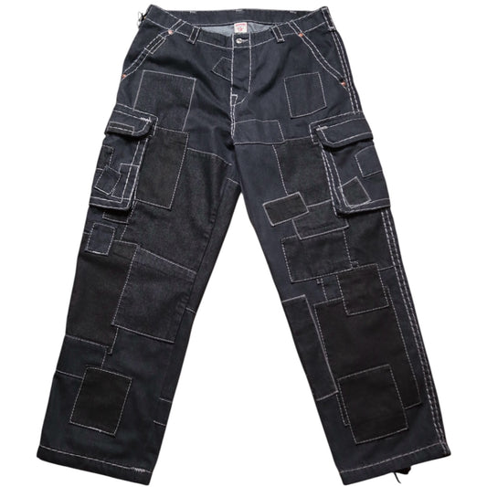 Supreme X True Religion Patchwork Black Cargo Pant