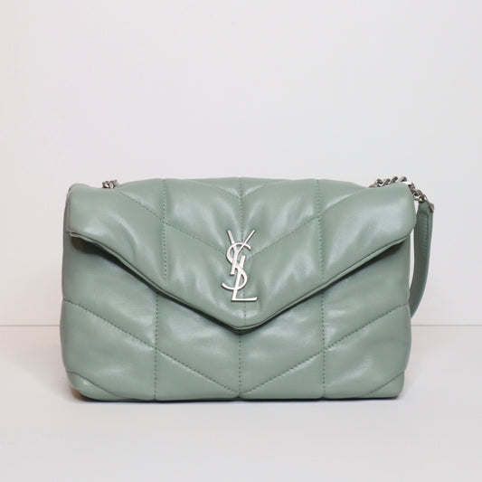 YSL LouLou Quilted Shoulder Bag Mint