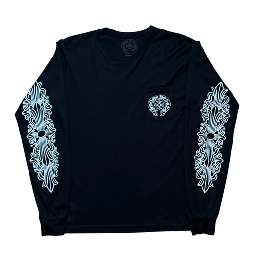 CH Floral LS Tee Black