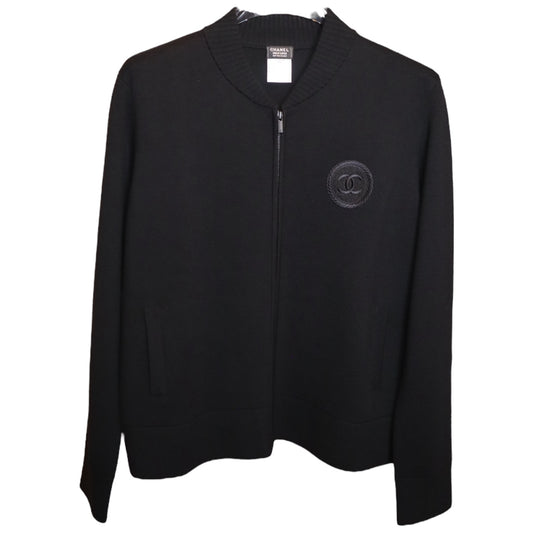 Chanel Zip Up Sweater