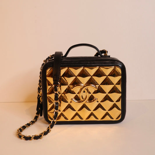 Chanel Golden Plate Vanity Case Bag