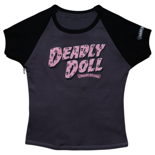 CH Deadly Doll Vine Heart Crop Top Tee
