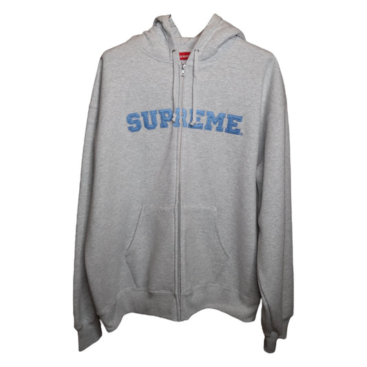 Supreme Collegiate Appliqué Zip Up Hoodie Grey