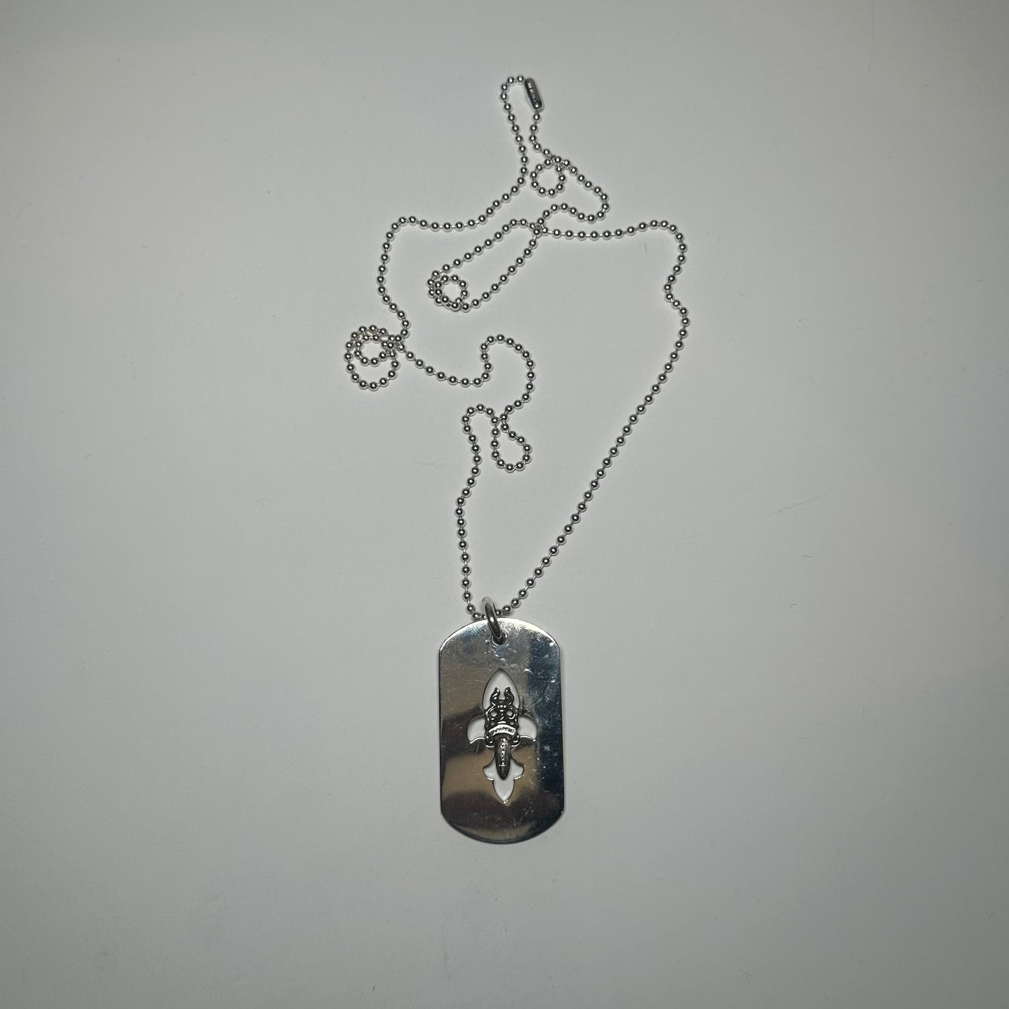 CH .925 Fleur Dagger Dog Tag