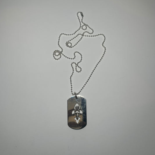 CH .925 Fleur Dagger Dog Tag