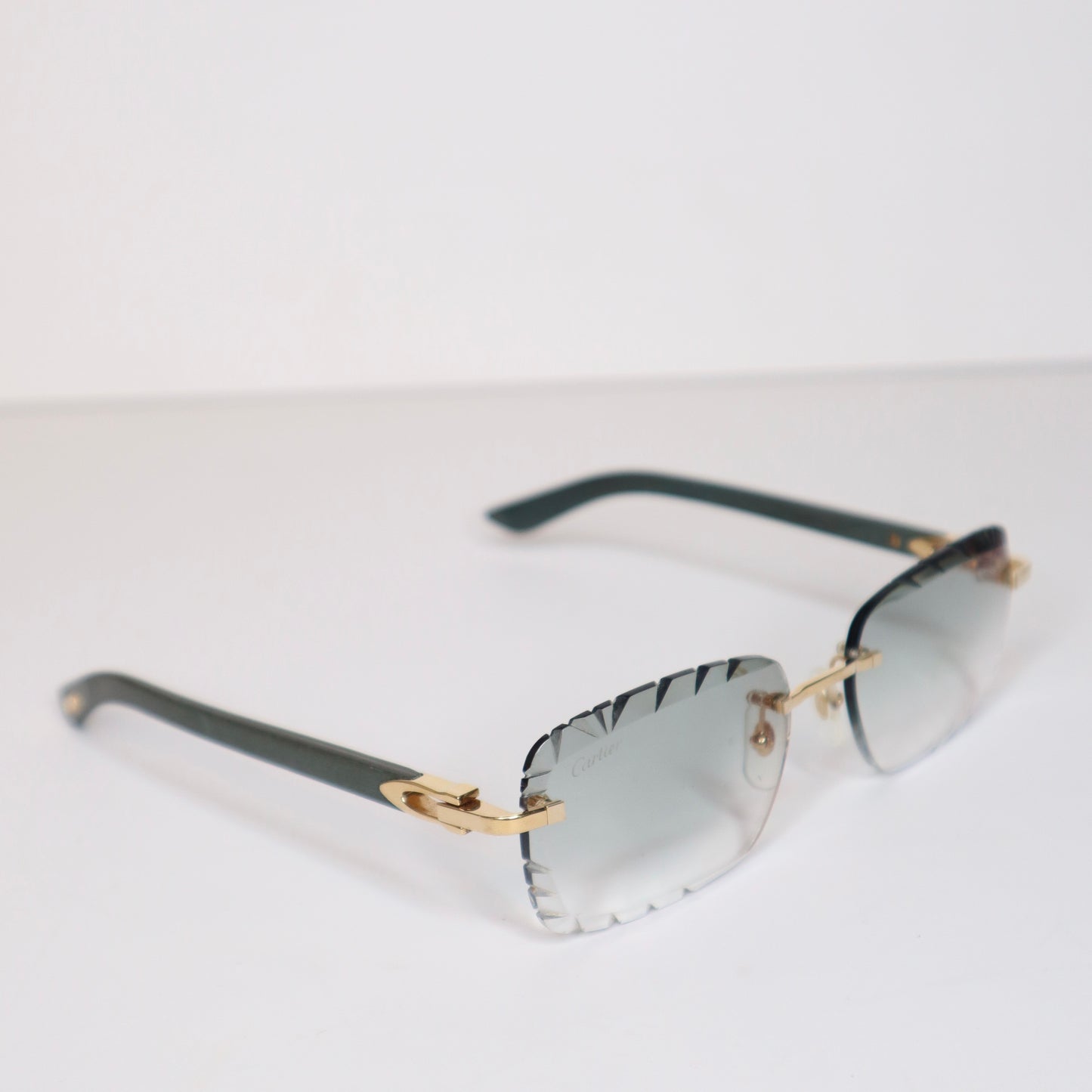 Cartier C Décor Wood Sunglasses