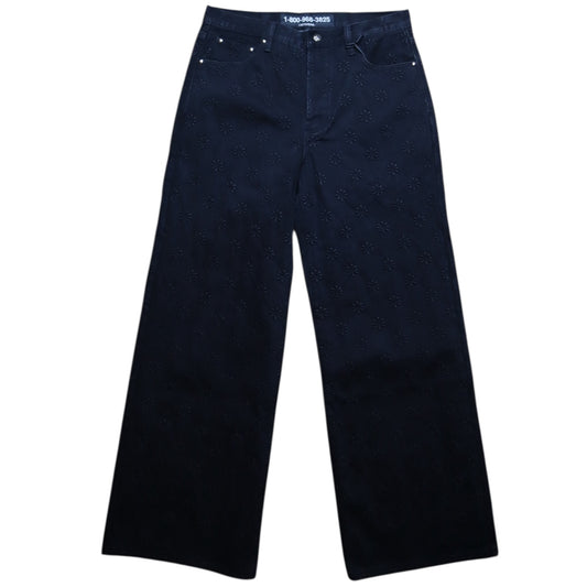 Lost Shadows Embossed Denim Pants Black