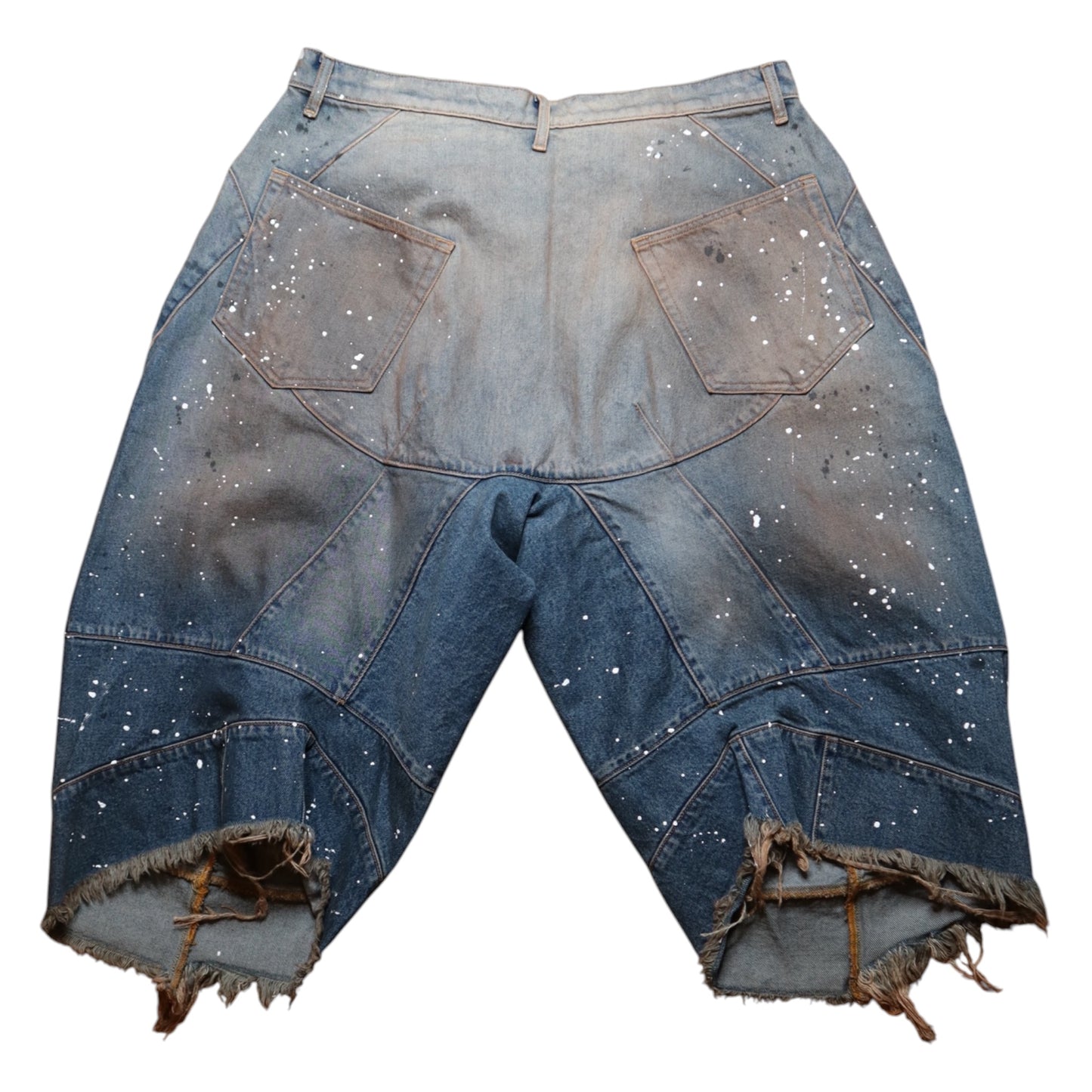 Satoshi Nakamoto Acid Rain Indigo Shorts