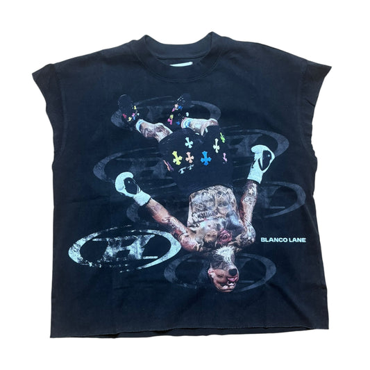 Blanco Lane Tank Davis Blk Cut Off Tee