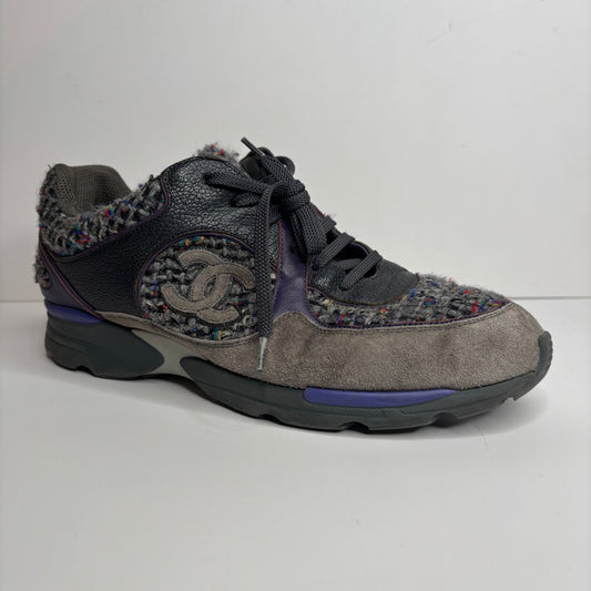 Chanel Tweed CC Trainer Sneaker (No Box)
