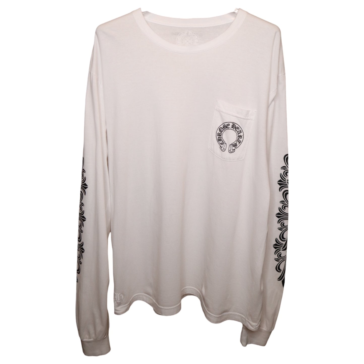 CH Horseshoe  White LS Tee