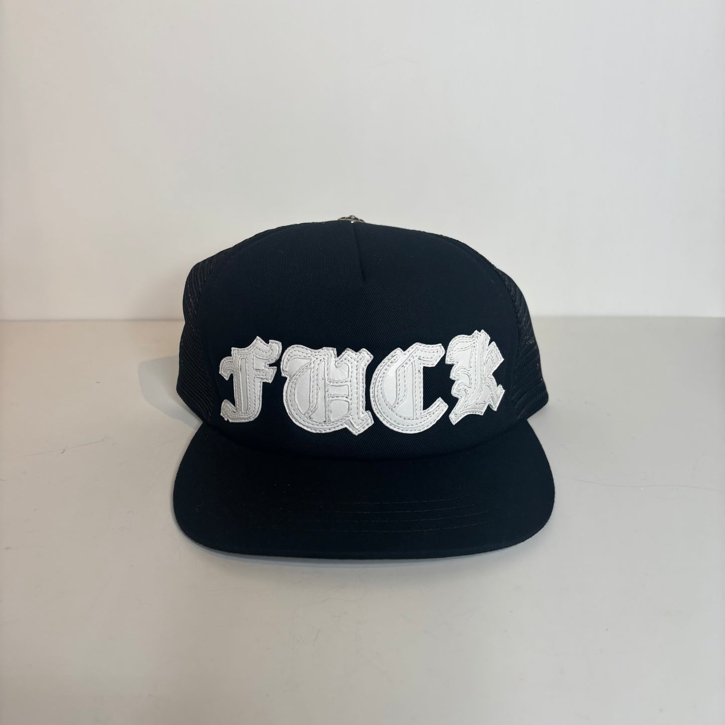CH "F*CK" Leather Patch Trucker Hat