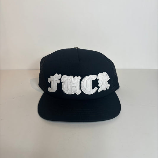 CH "F*CK" Leather Patch Trucker Hat