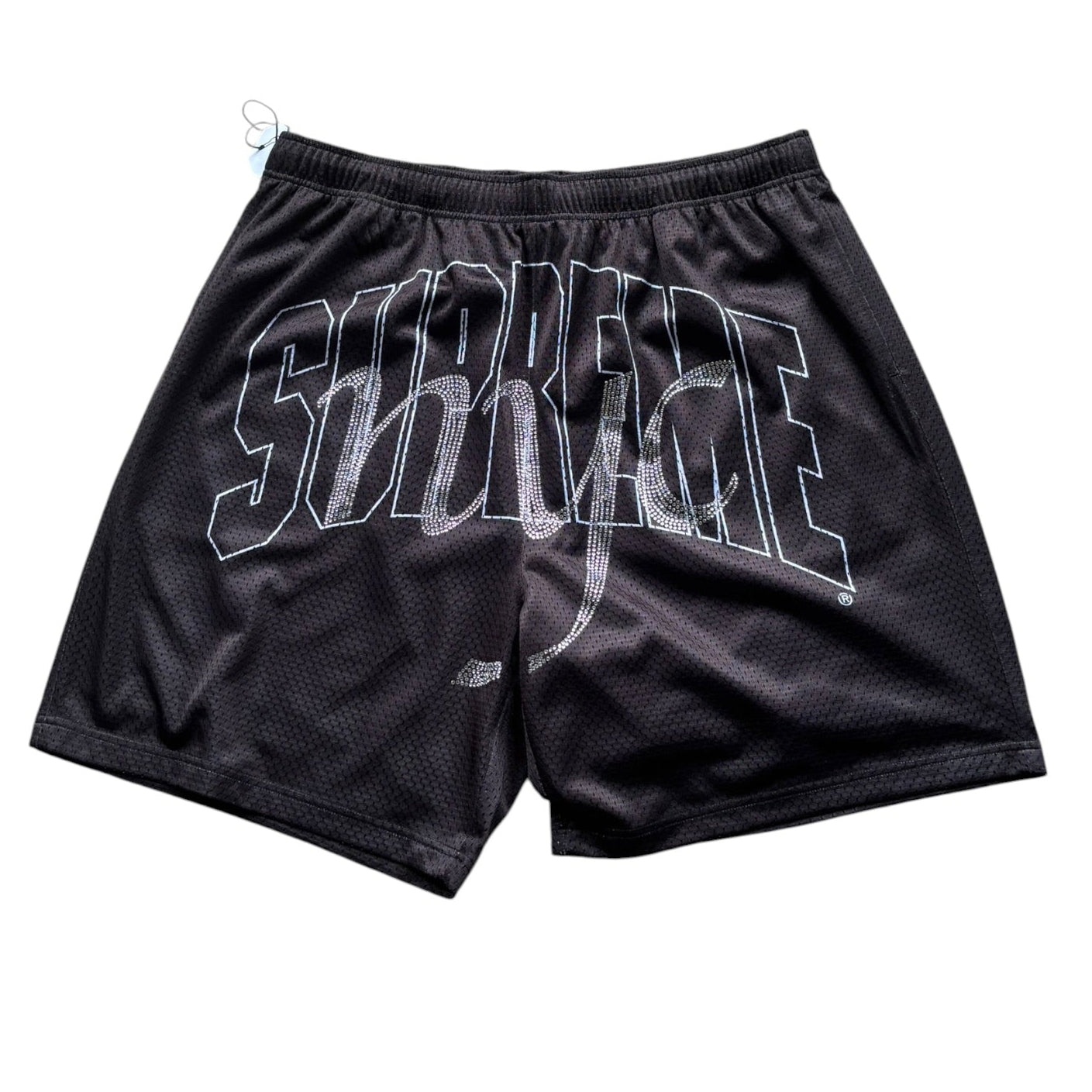 Supreme Rhinestone Mesh Shorts Black