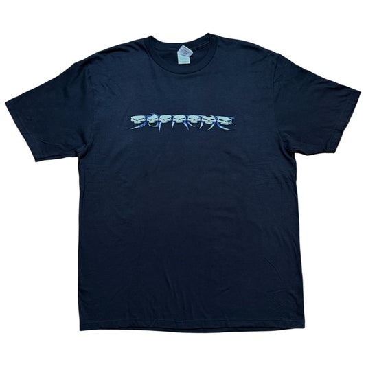 Supreme Skulls Spellout Black Tee