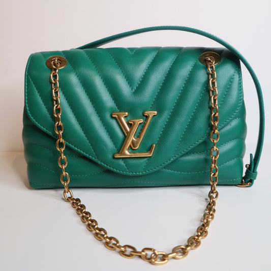 L V Calfskin Wave Shoulder Bag
