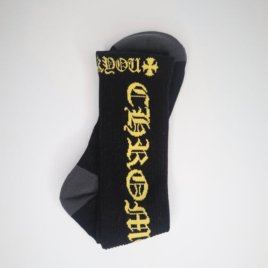 CH Scroll Logo Socks Yellow