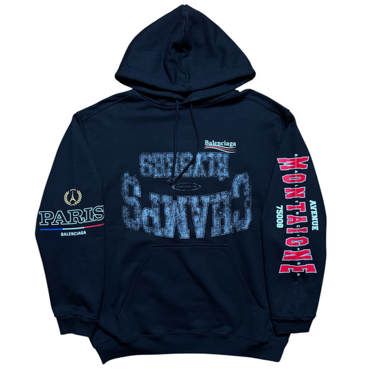 Balenciaga Political Campaign Overlayer Black/White Hoodie