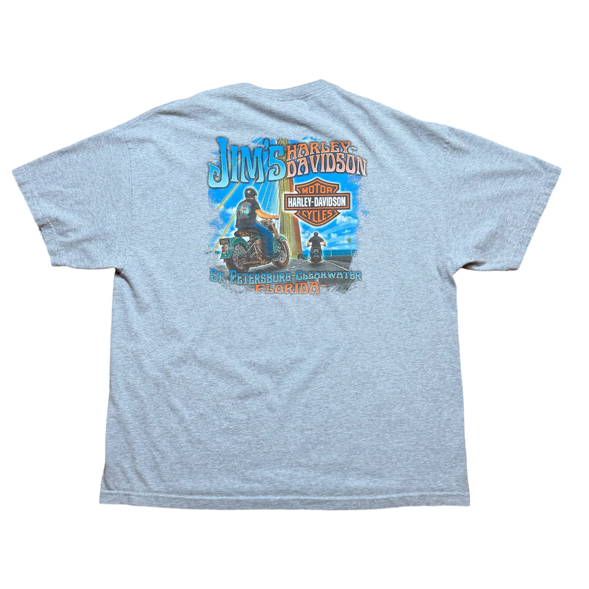 Vintage Harley Davidson Clearwater Grey Tee