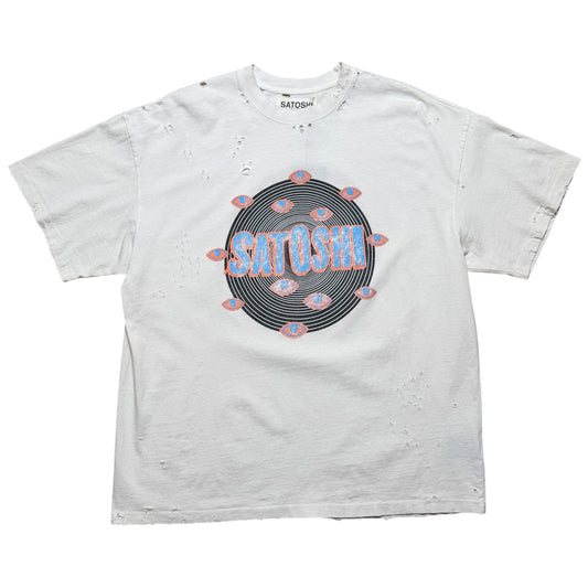 Satoshi Nakamoto Eyes White Tee