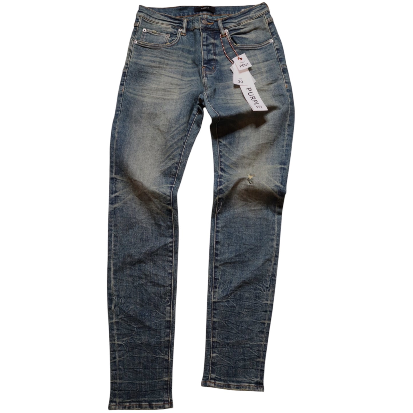Purple Tinted Mid Indigo Jeans