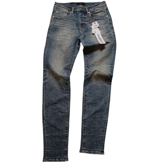 Purple Tinted Mid Indigo Jeans