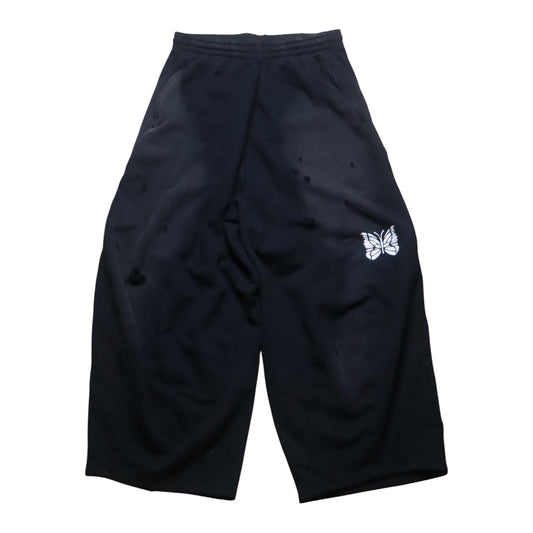Needles HD Baggy Distressed Sweatpants Black