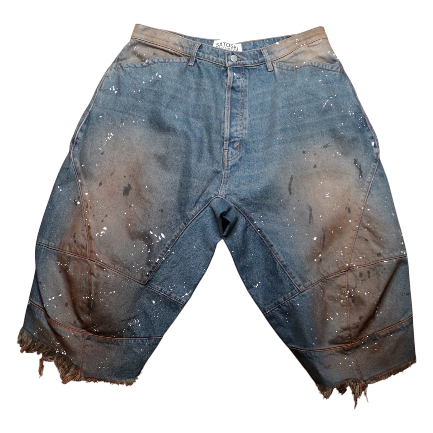 Satoshi Nakamoto Acid Rain Indigo Shorts
