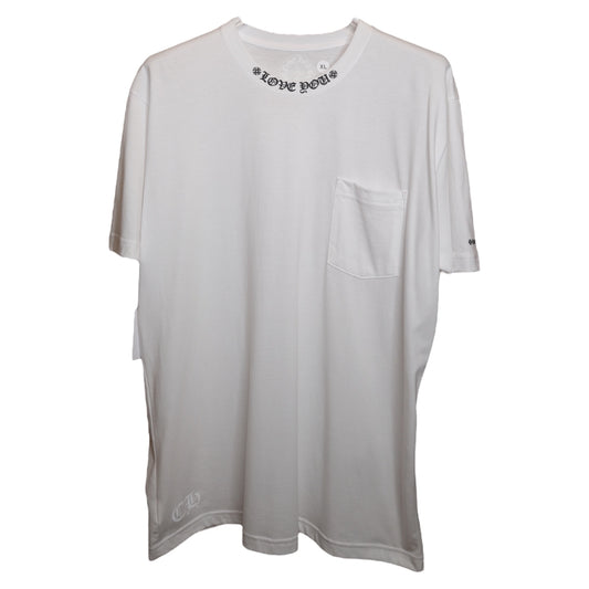 CH White Neck Logo Tee